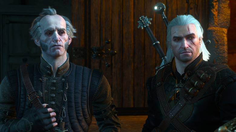 Regis standing next to Geralt