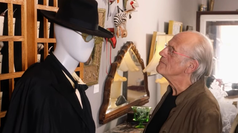 Christopher Lloyd looks at Judge Doom costume