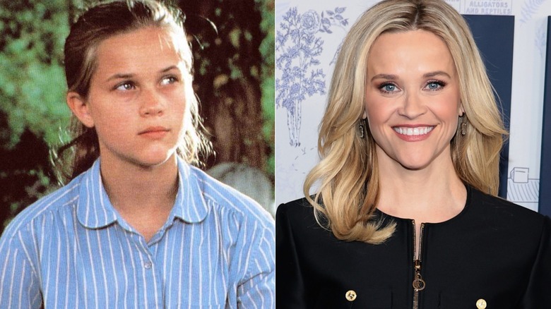 Dani Trans in "The Man in the Moon" and Reese Witherspoon in a black dress in 2025