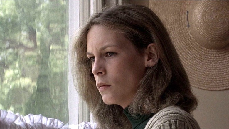 Laurie Strode looking out window