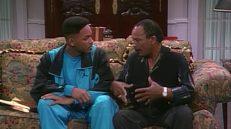 Quincy Jones and Will on the couch