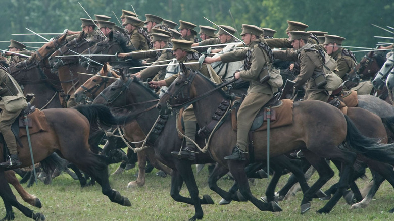 British cavalry charging 