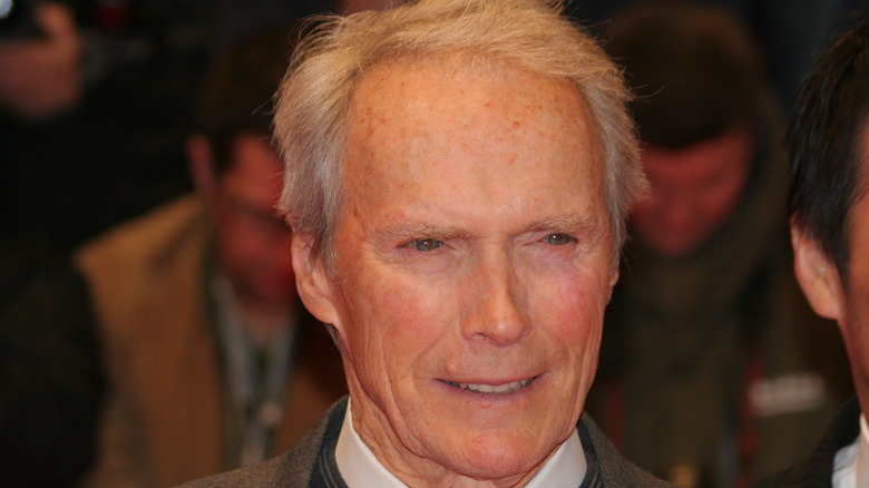 Clint Eastwood smirking