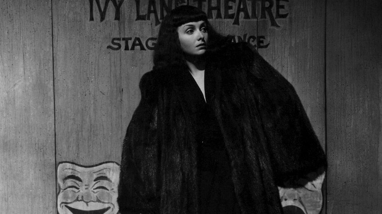 Jacqueline Gibson looks scared by stage door