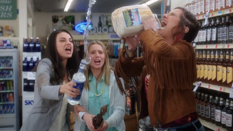 Amy, Kiki, and Carla chug milk