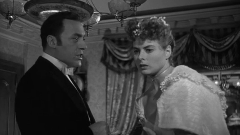 Charles Boyer manipulating Ingrid Bergman in Gaslight