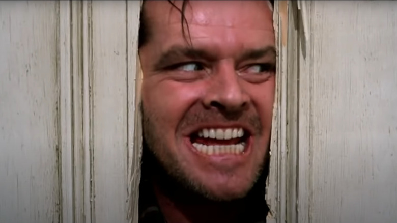 Jack Nicholson looking threatening in The Shining