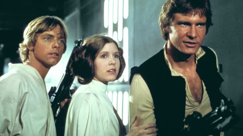 Han, Leia, and Luke Skywalker