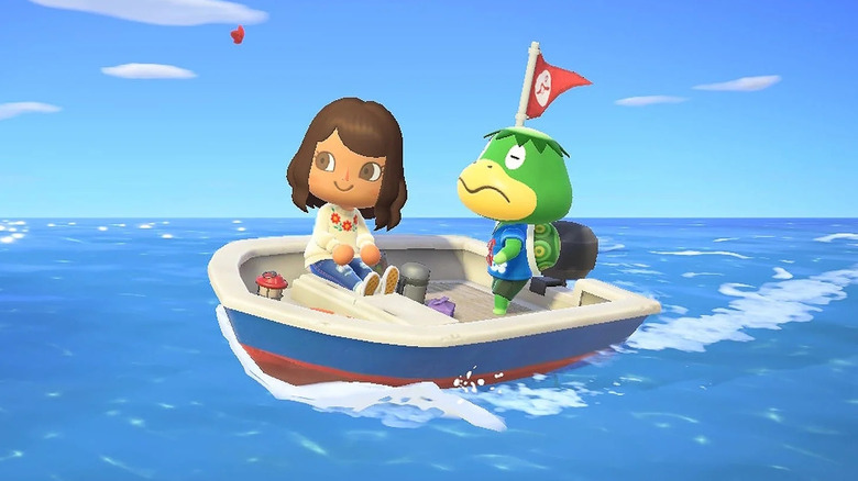 Villager riding on Kapp'n's boat