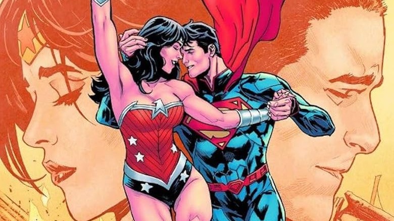 Superman and Wonder Woman fly together