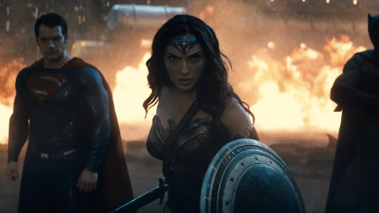 Wonder Woman, Superman and Batman prepare for battle