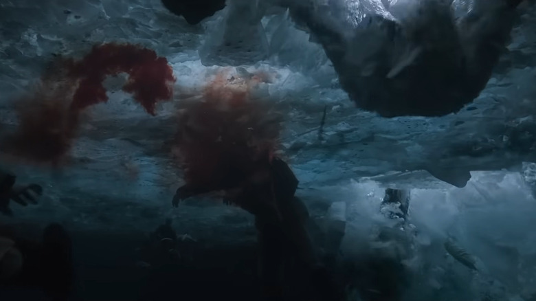 Bodies falling through ice