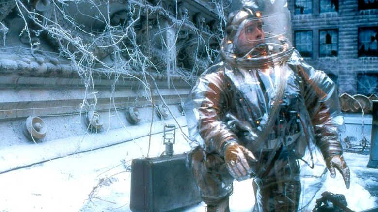 James Cole collects samples on the surface in "12 Monkeys" (1995)