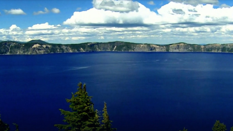 Clouds over Yellowstone lake