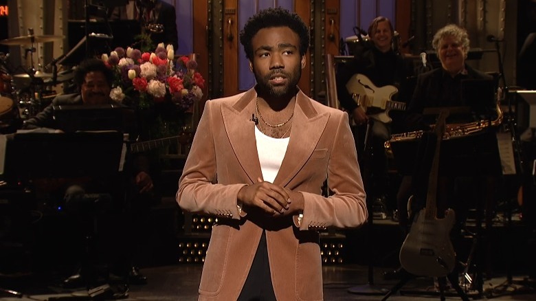 Glover during his SNL monologue