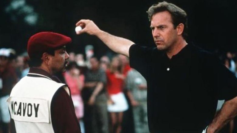 Kevin Costner and Cheech Marin on the green