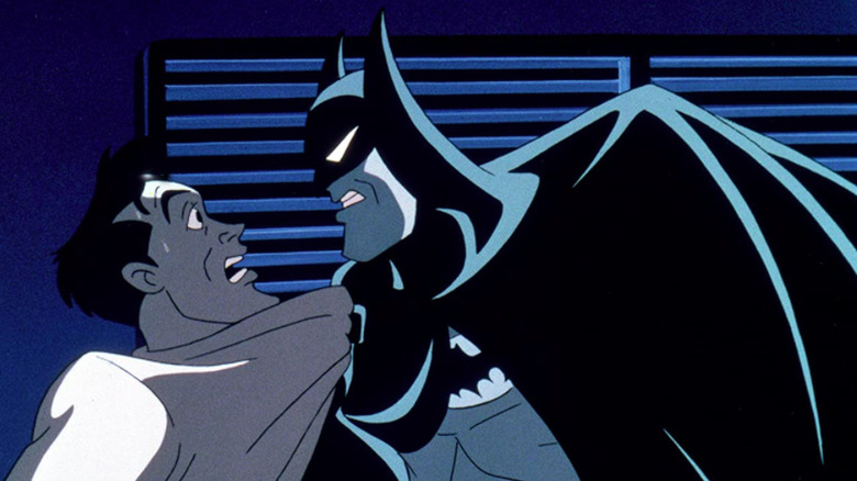 Animated Batman threatens thug