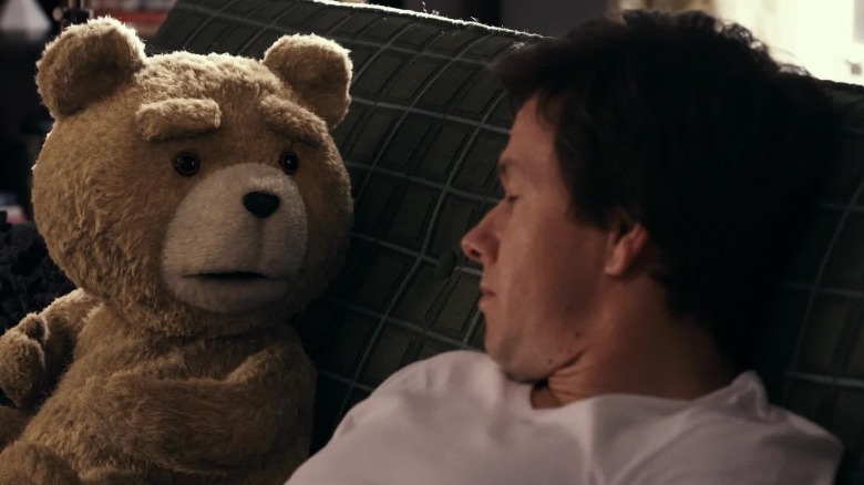 Ted Mark Wahlberg hanging out couch