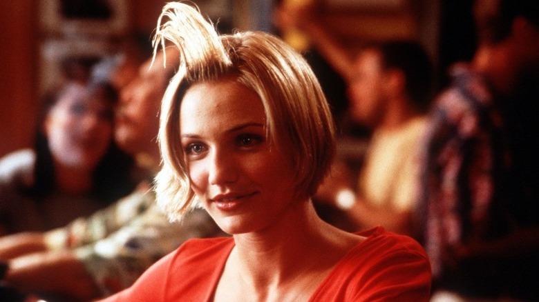 Cameron Diaz hair stuck up smiling