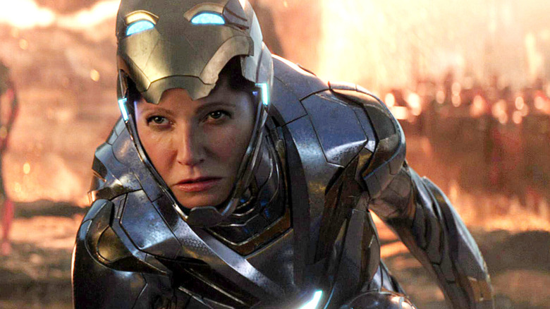 Pepper Potts in Iron Man armor