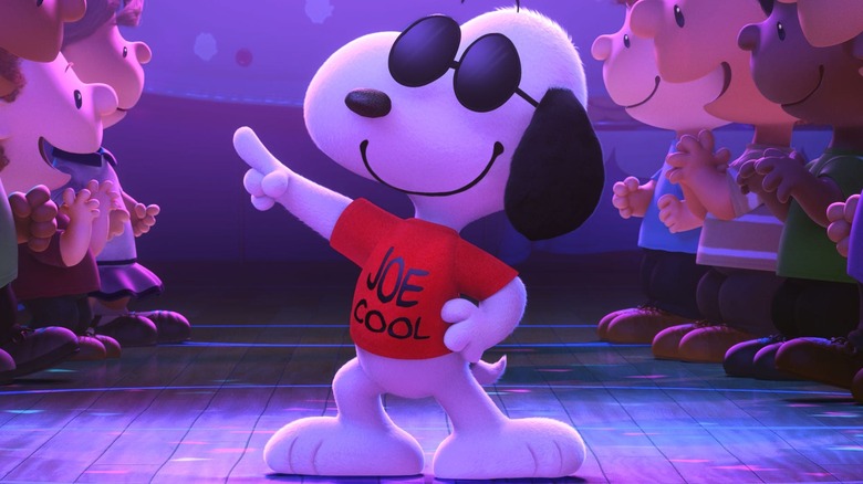 Snoopy dances at the school