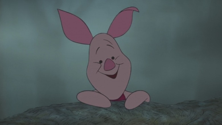 Piglet smiling gleeful