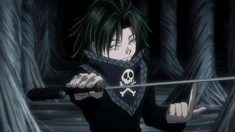 Feitan brandishes his sword