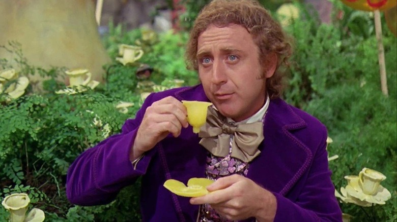 Willy Wonka has tea from a flower