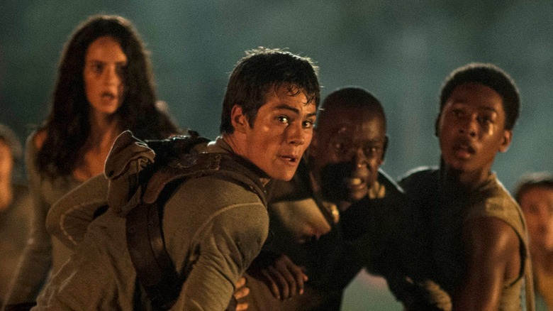 Dylan O'Brien in "The Maze Runner"