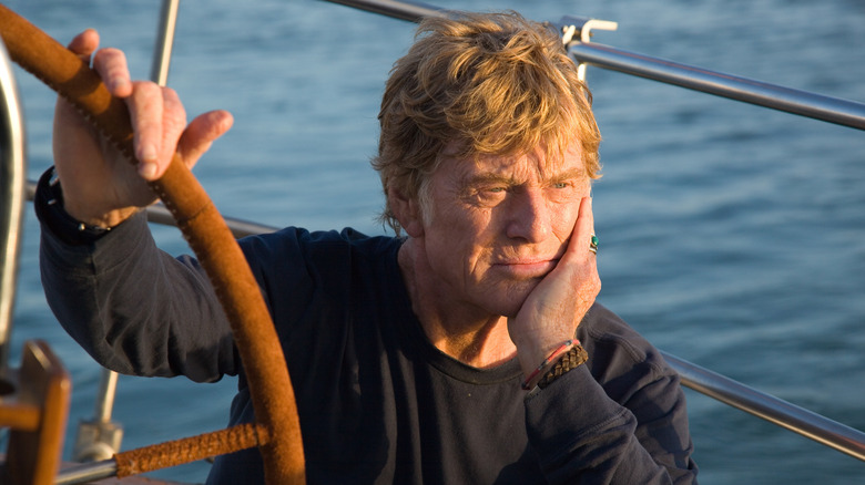 Robert Redford on a boat