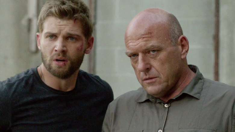 Mike Vogel and Dean Norris look intense