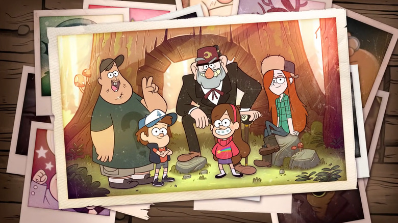 Gravity Falls characters in photograph