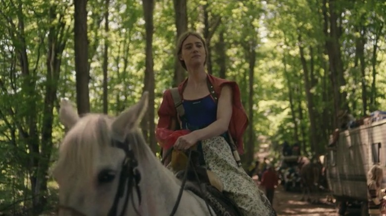 Kristen riding a horse