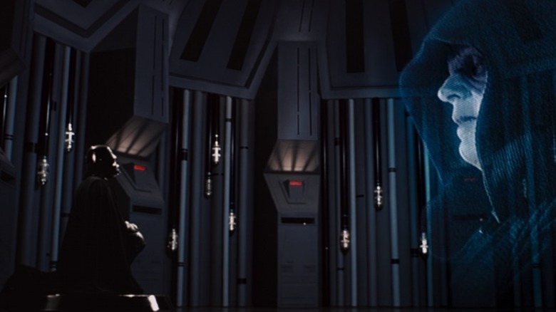 Darth Vader speaking to Darth Sidious