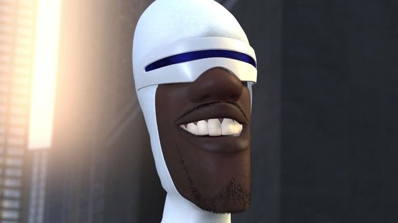 Frozone looking up at the Omnidroid