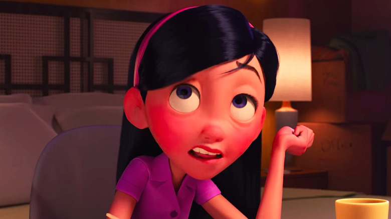 Violet Parr annoyed at dinner