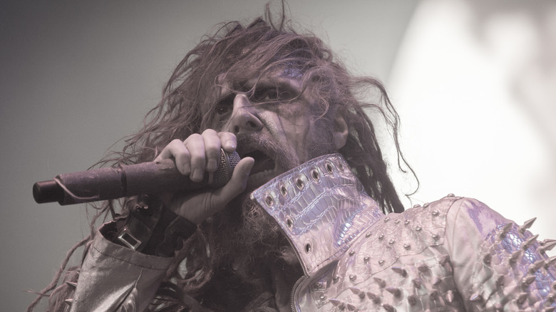 Rob Zombie performing on stage