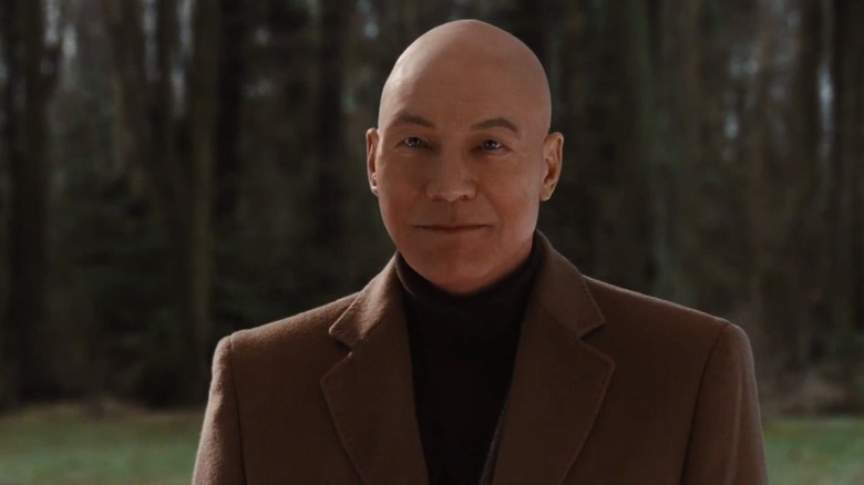 Young Professor X in forest