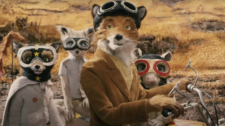 Fantastic Mr. Fox on motorcycle