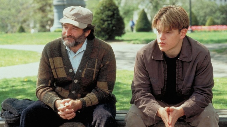 Robin Williams and Matt Damon in Good Will Hunting