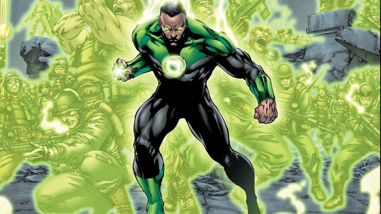 John Stewart as The Green Lantern in comic form