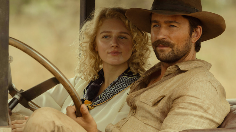 Alexandra and Spencer sitting in a car