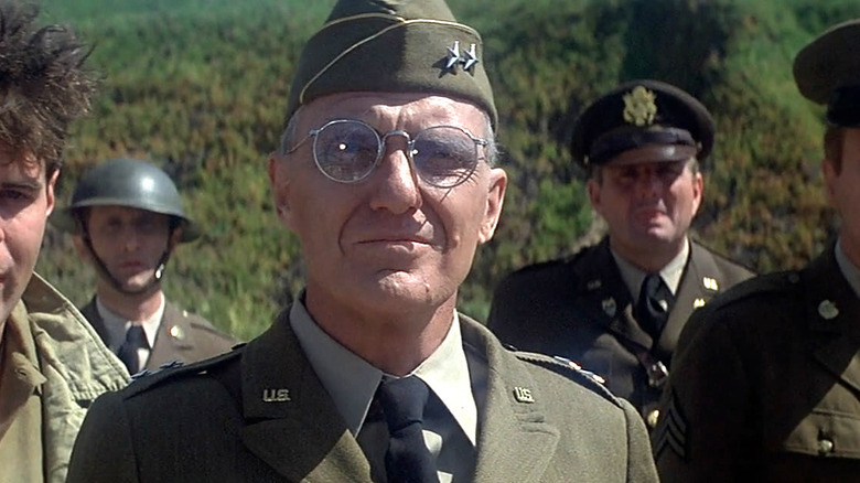 Robert Stack in military garb