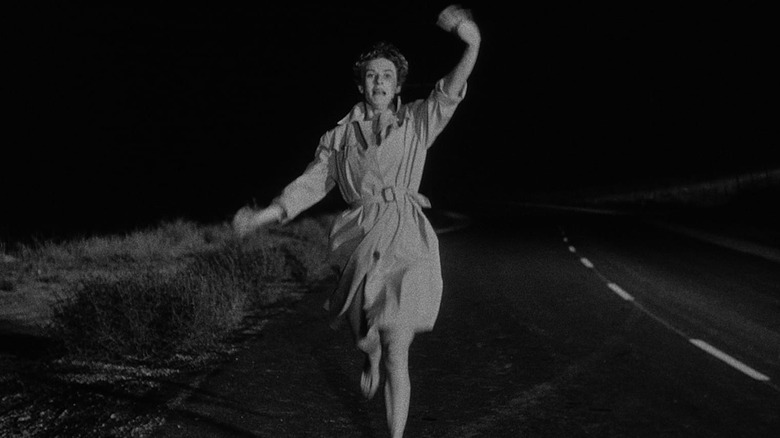 Woman running in Kiss Me Deadly