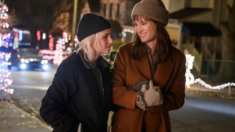 Abby and Harper walking together