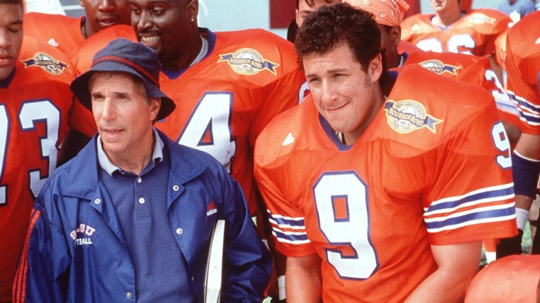 Coach Cline Bobby Boucher huddle