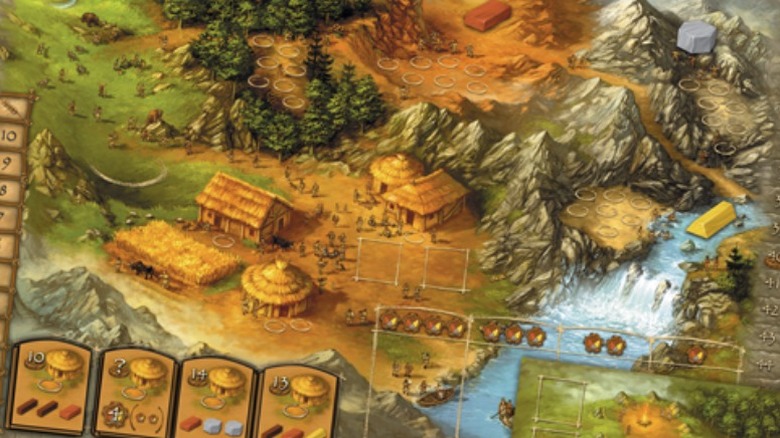 The board and pieces for Stone Age