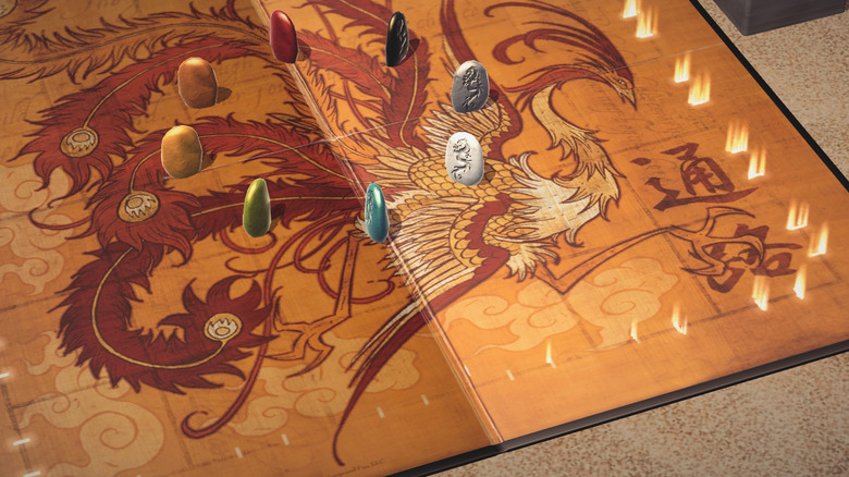 The board and pieces for Tsuro