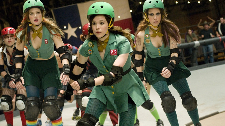 Women play roller derby