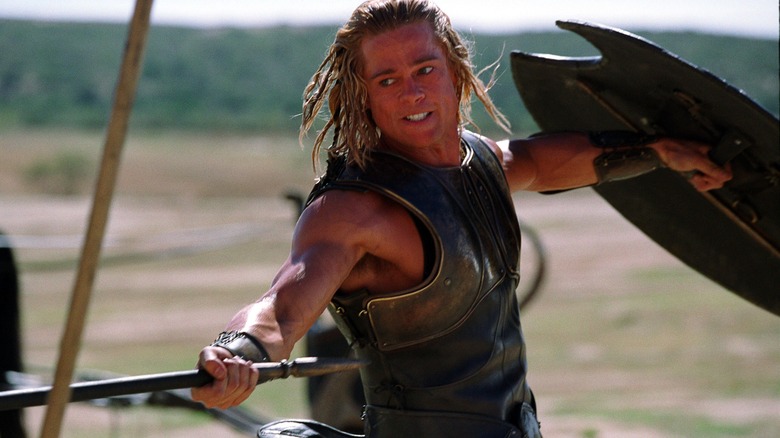 Brad Pitt with a sword 